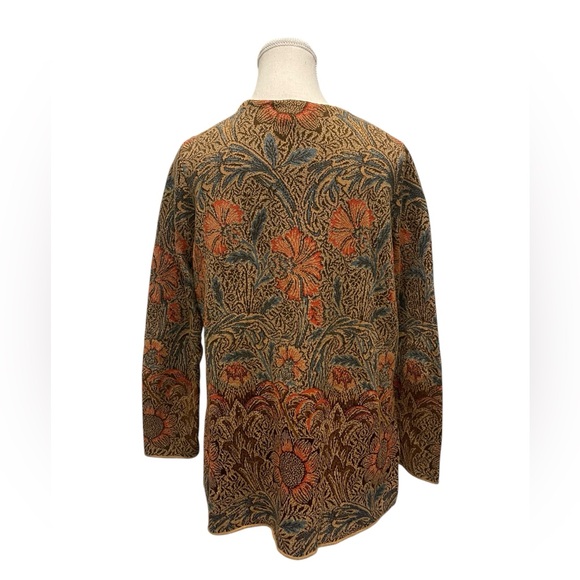 peruvian connection Multi Color Brown Tapestry Printed Jacket Sz:M - Picture 4 of 10